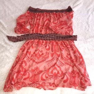 Off the Shoulder Bohemian Print Dress NY&Co